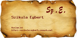 Szikula Egbert névjegykártya